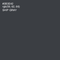 #3B3E42 - Ship Gray Color Image