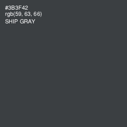 #3B3F42 - Ship Gray Color Image