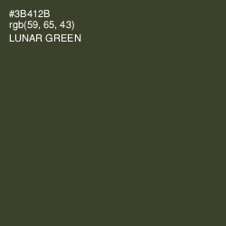 #3B412B - Lunar Green Color Image