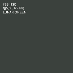 #3B413C - Lunar Green Color Image