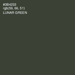 #3B4233 - Lunar Green Color Image