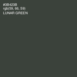 #3B423B - Lunar Green Color Image