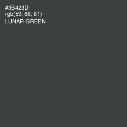 #3B423D - Lunar Green Color Image