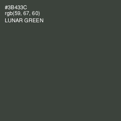 #3B433C - Lunar Green Color Image