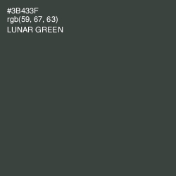 #3B433F - Lunar Green Color Image