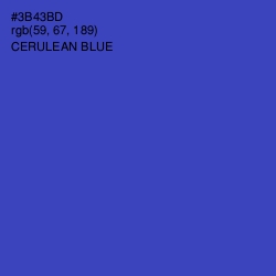 #3B43BD - Cerulean Blue Color Image