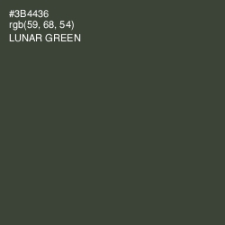 #3B4436 - Lunar Green Color Image