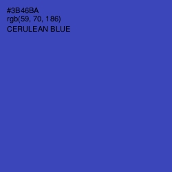 #3B46BA - Cerulean Blue Color Image