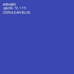 #3B48B1 - Cerulean Blue Color Image