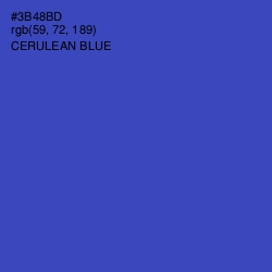 #3B48BD - Cerulean Blue Color Image