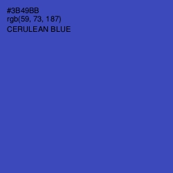 #3B49BB - Cerulean Blue Color Image