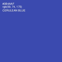 #3B4AAF - Cerulean Blue Color Image