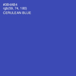 #3B4AB4 - Cerulean Blue Color Image