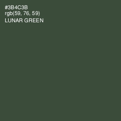 #3B4C3B - Lunar Green Color Image