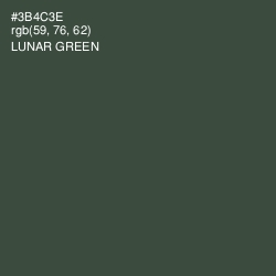 #3B4C3E - Lunar Green Color Image