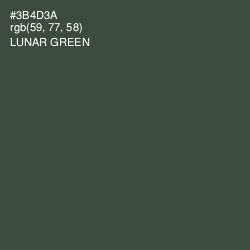 #3B4D3A - Lunar Green Color Image