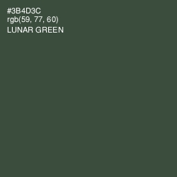 #3B4D3C - Lunar Green Color Image