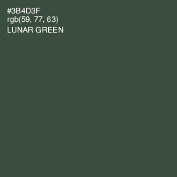 #3B4D3F - Lunar Green Color Image