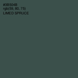 #3B504B - Limed Spruce Color Image