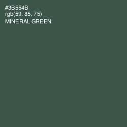 #3B554B - Mineral Green Color Image