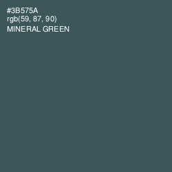 #3B575A - Mineral Green Color Image
