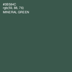 #3B584C - Mineral Green Color Image