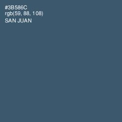 #3B586C - San Juan Color Image