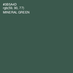 #3B5A4D - Mineral Green Color Image