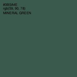 #3B5A4E - Mineral Green Color Image