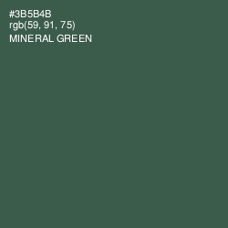 #3B5B4B - Mineral Green Color Image