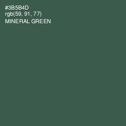 #3B5B4D - Mineral Green Color Image