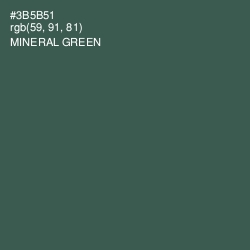 #3B5B51 - Mineral Green Color Image