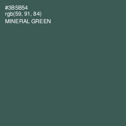 #3B5B54 - Mineral Green Color Image