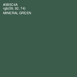#3B5C4A - Mineral Green Color Image