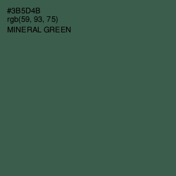 #3B5D4B - Mineral Green Color Image