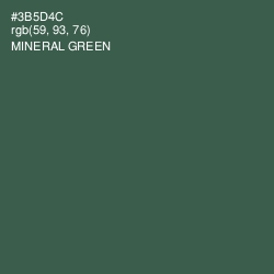 #3B5D4C - Mineral Green Color Image
