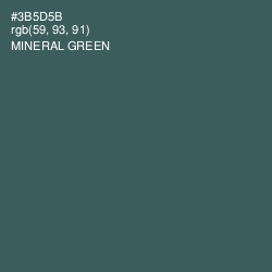#3B5D5B - Mineral Green Color Image