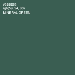 #3B5E53 - Mineral Green Color Image
