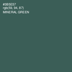 #3B5E57 - Mineral Green Color Image