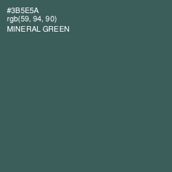 #3B5E5A - Mineral Green Color Image