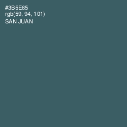 #3B5E65 - San Juan Color Image