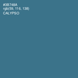 #3B748A - Calypso Color Image