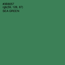 #3B8057 - Sea Green Color Image