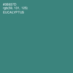 #3B837D - Eucalyptus Color Image