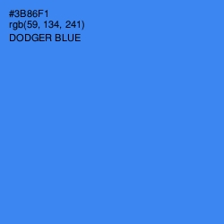 #3B86F1 - Dodger Blue Color Image