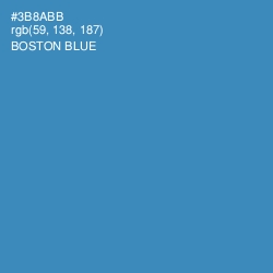 #3B8ABB - Boston Blue Color Image