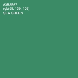 #3B8B67 - Sea Green Color Image