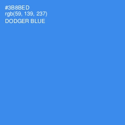 #3B8BED - Dodger Blue Color Image