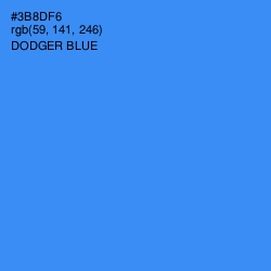 #3B8DF6 - Dodger Blue Color Image