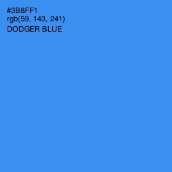 #3B8FF1 - Dodger Blue Color Image